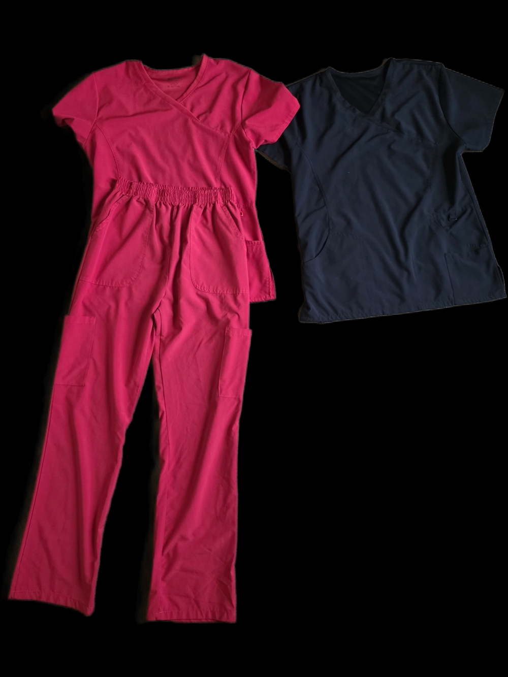 Red Scrub Set (TOP & BOTTOM) & Black Scrub TOP